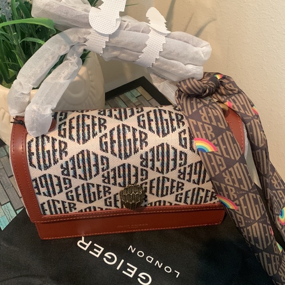 Kurt Geiger London Shoreditch Monogram Leather Shoulder Bag - Picture 4 of 16